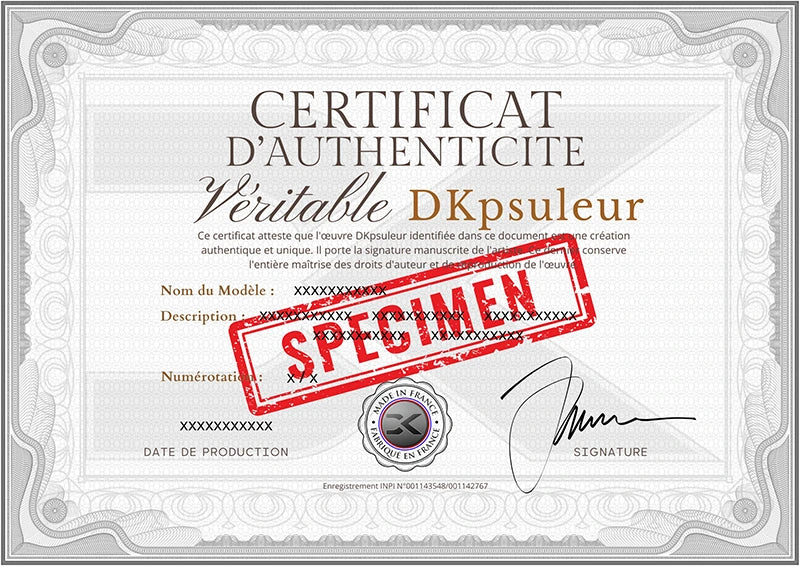 Certificat d'authenticité