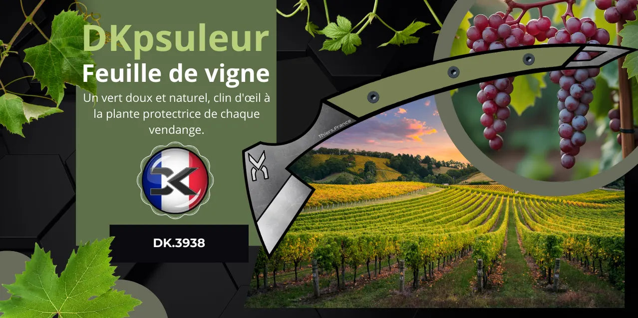 DKpsuleur Feuille de Vigne DK.3938
Un vert doux et naturel, clin d'œil à la plante protectrice de chaque vendange.