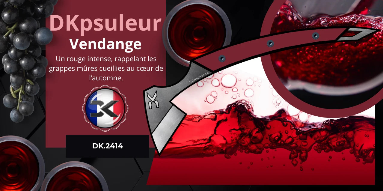 DKpsuleur Vendange DK.2414
Un rouge intense, rappelant les grappes mûres cueillies au cœur de l’automne.